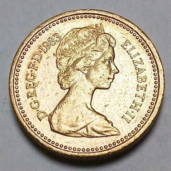 1983 UK One Pound - Kims Sharp British £1 Coin - Elizabeth II - Great Britain - Picture 1 of 6